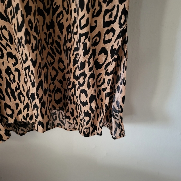 Anthropologie McKenzie Mock Neck  Leopard Print Tunic Dress Size Small - Picture 7 of 12